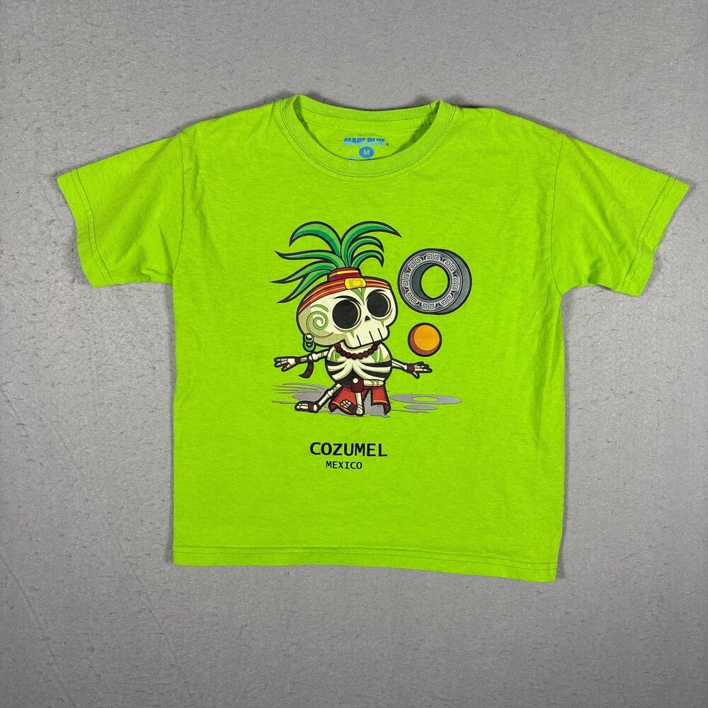 Cozumel Mexico Skeleton Kids T Shirt Size M
